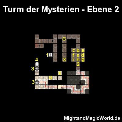 Map der Turm der Mysterien Ebene 2