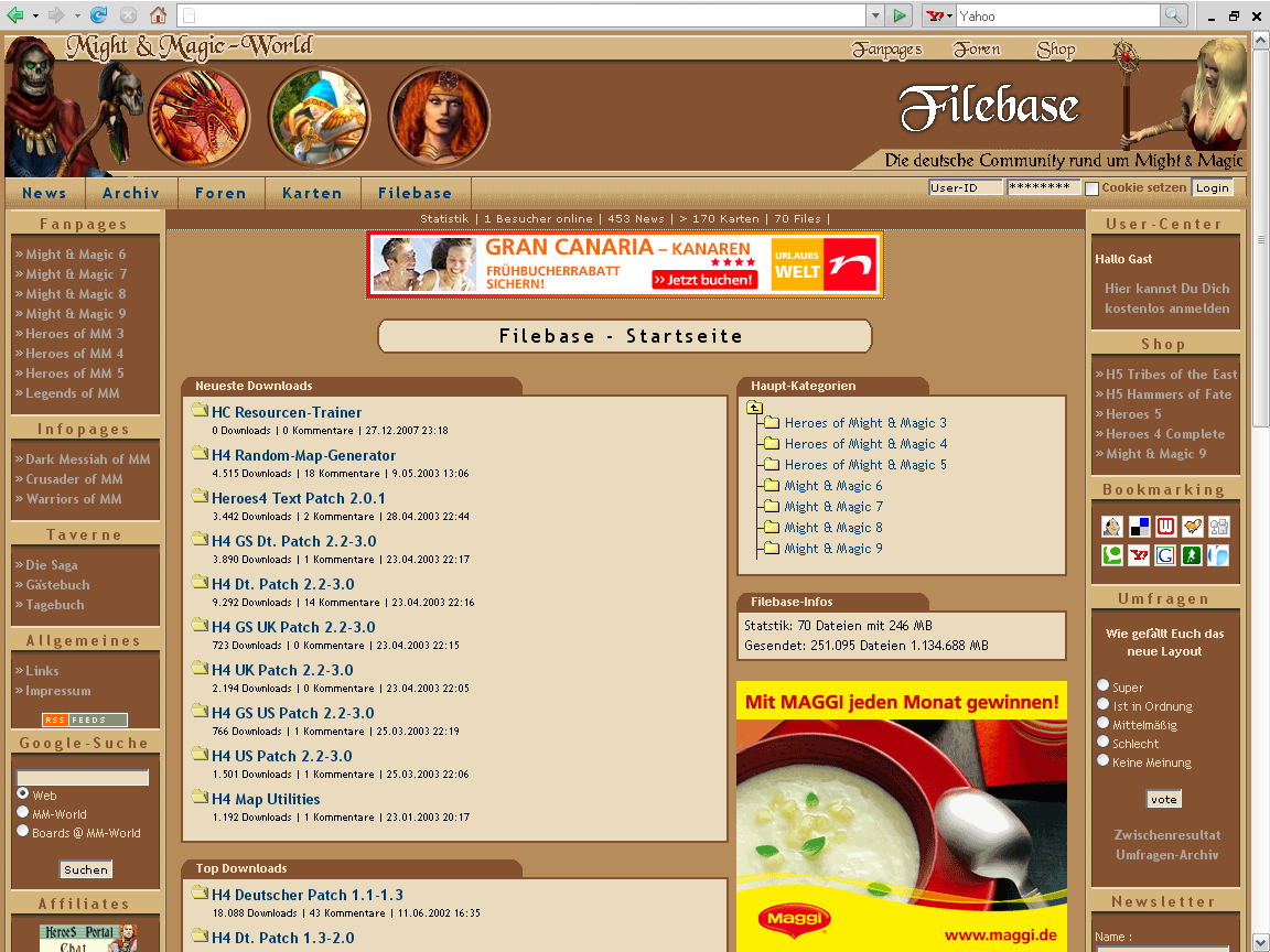 Scrrenshot der neuen "alten" Filebase